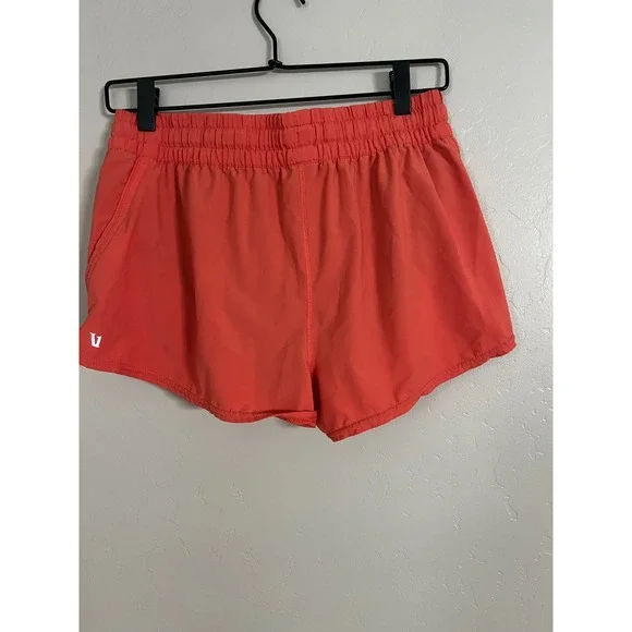Vuori Clementine 2.0 Running Shorts Coral Orange Womens Medium Athletic Gym - Picture 3 of 6